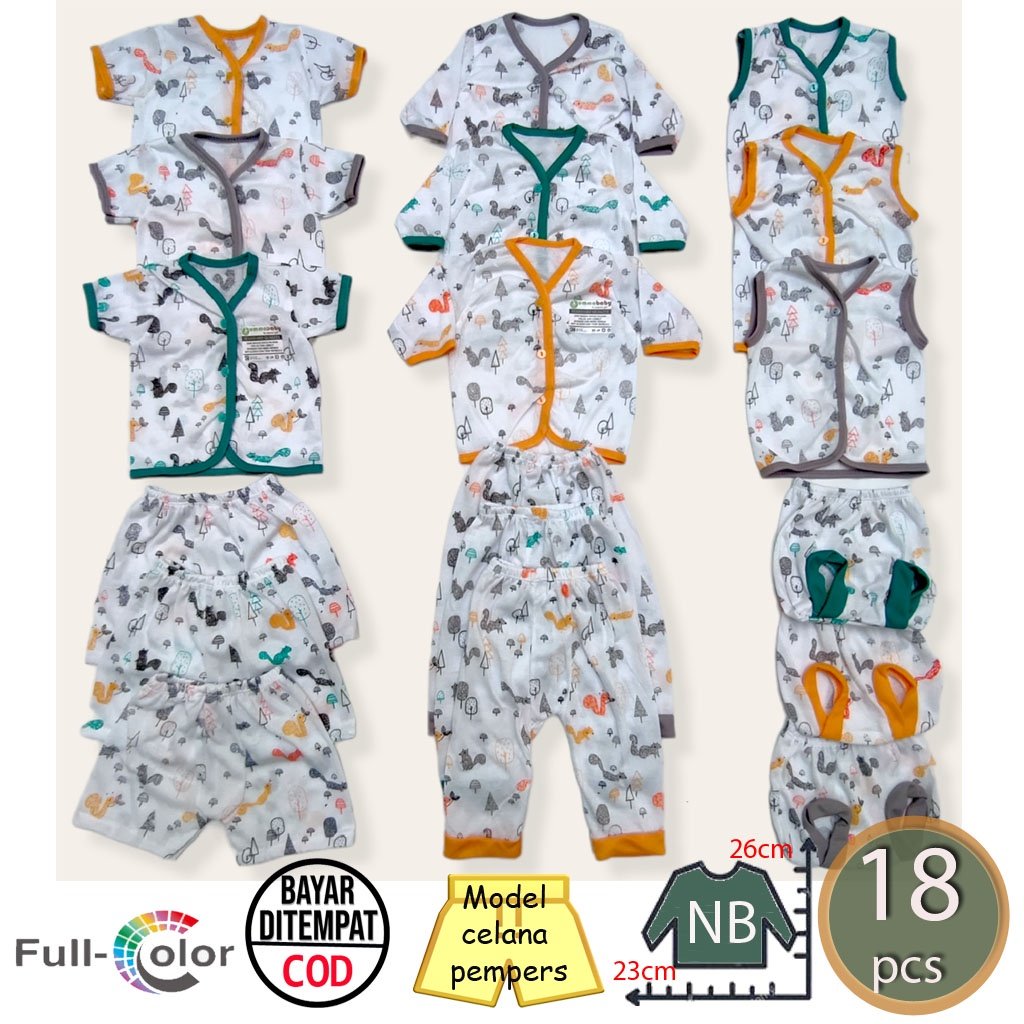 Ummababyshop 18 Pcs Baju Bayi Tabur Animal Murah