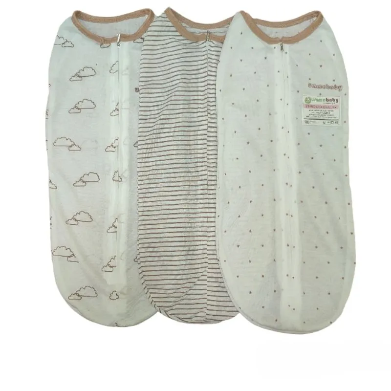 Ummababyshop Bedong Instan Bayi 3in1 | Swaddle Newborn SNI awan coklat