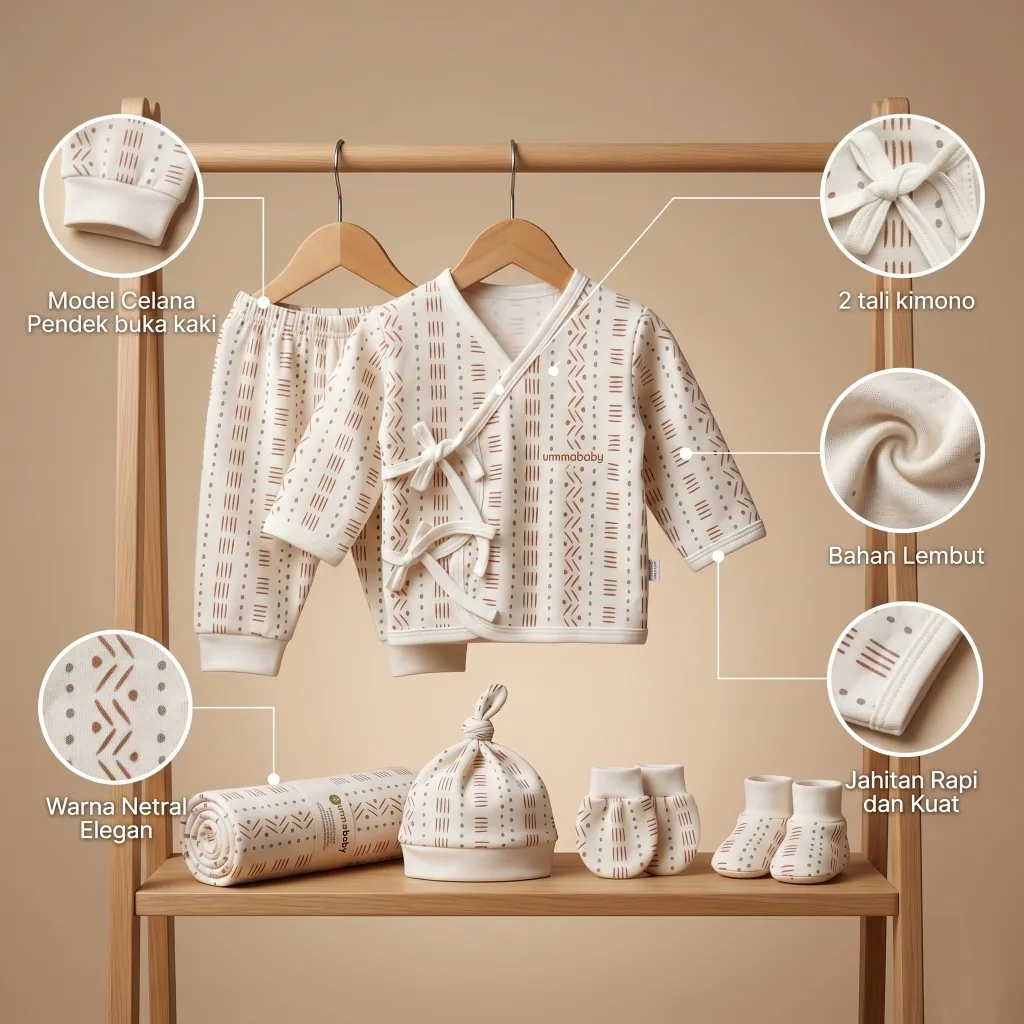 Ummababyshop Kimono 5in1 Baju Bayi | Batik