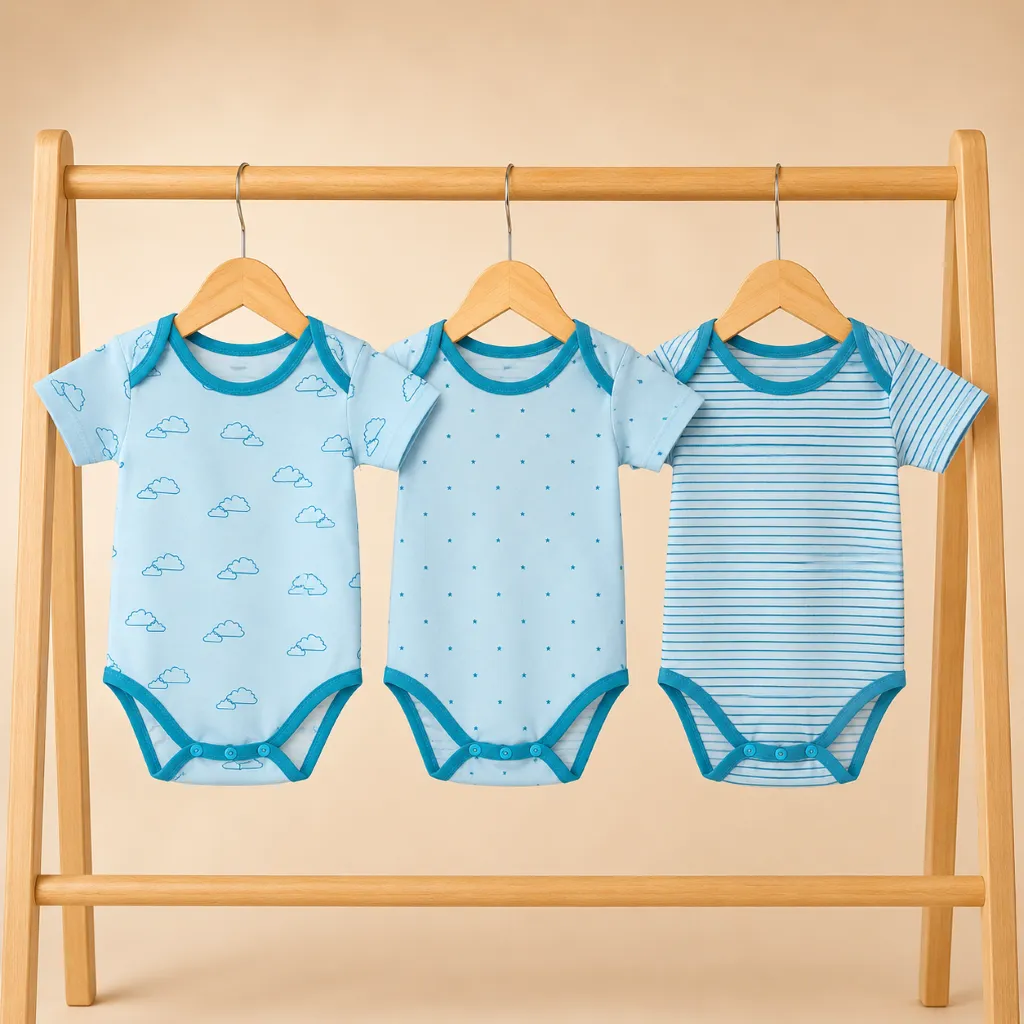 Jumper Segitiga 0-6 Bulan Baju Bayi Kado Murah Gift Set Baby Newborn Perlengkapan Bayi Awan Aqua